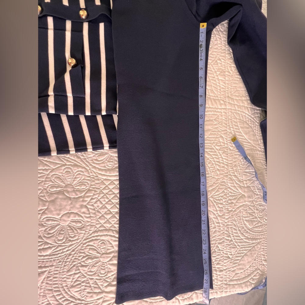 🌟3 for $25🌟 See and Be Seen  Pantsuit Women’s DARK NAVY BLUE/WHITE Ensemble SZ S - Picture 7 of 16